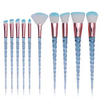 Glitter Pagoda 7pcs Makeup Brush Set – Crystal Handle Cosmetic Brushes Kit