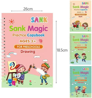 Children Writing Practice Book for Kids – Reusable Magic Copybook Set