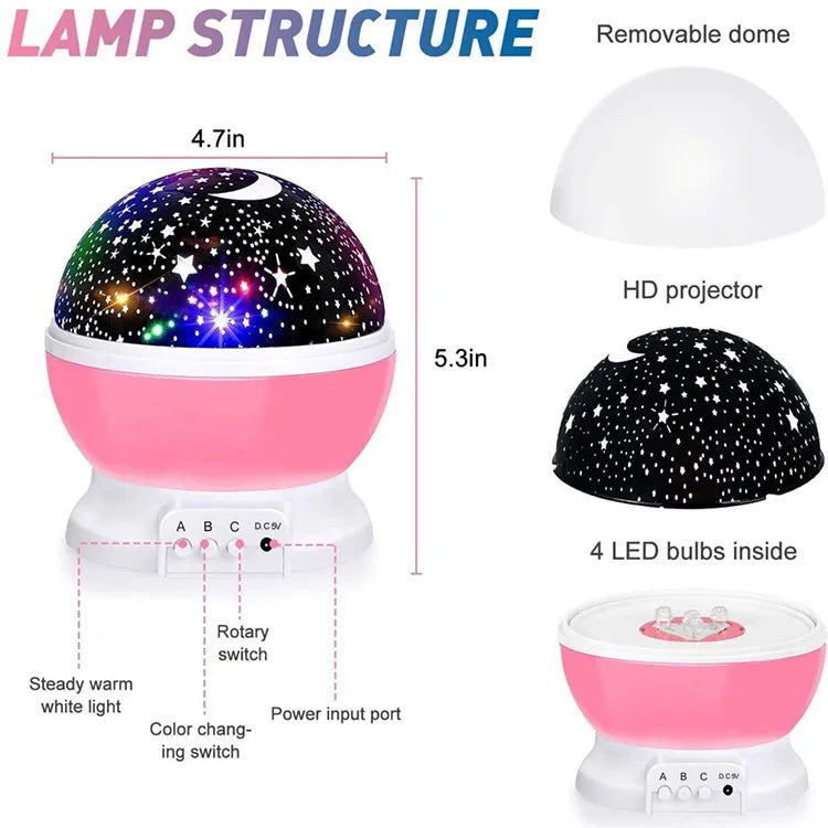 Star Master Galaxy Projector – LED Night Light with Star & Moon Projection (Multicolor)