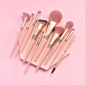 BH Cosmetics 12pcs Makeup Brush Set with Bucket Holder – Super Soft Professional Cosmetic Brushes Kit