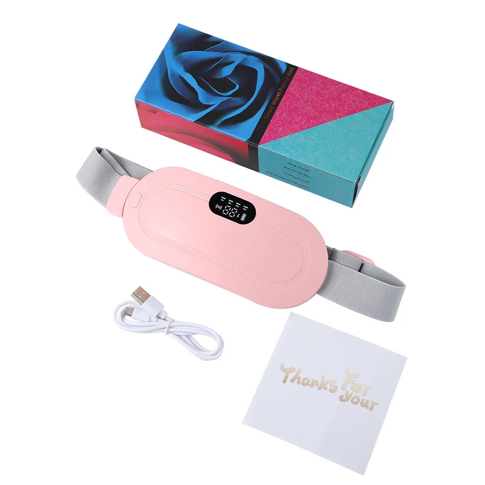 Menstrual Pain Relief Belt – Rechargeable Heating Waist Belt for Period Cramps & Back Pain