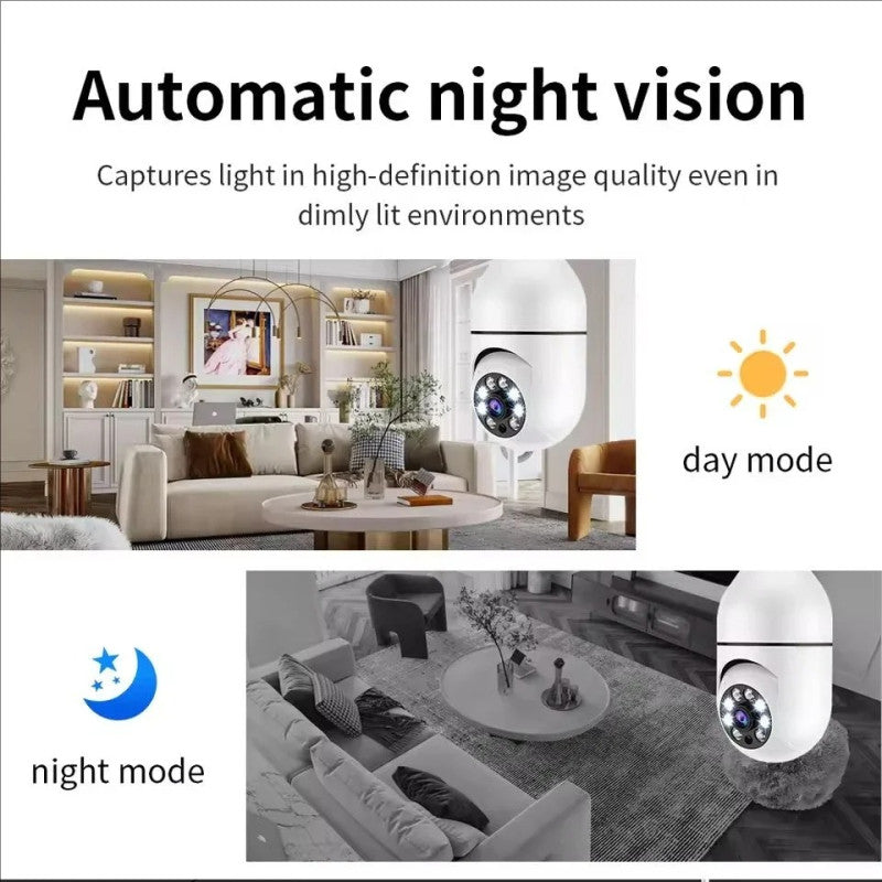 WiFi Bulb Camera 360° – HD Security Camera with Mobile App
