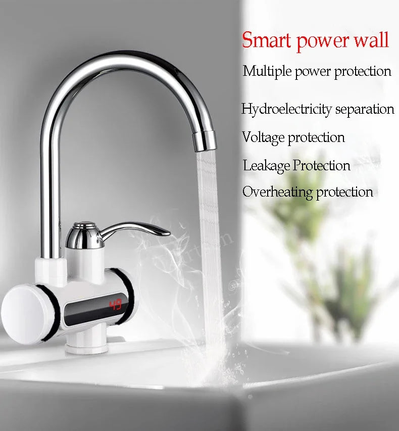 Instant Electric Faucet Water Heater – 3 Second Hot Water Tap with Digital Display