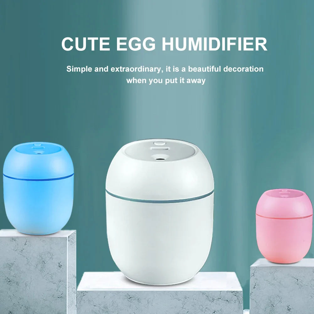 USB Humidifier Air Freshener – Quiet Mist Diffuser with LED Lights | Portable Room Moisturizer