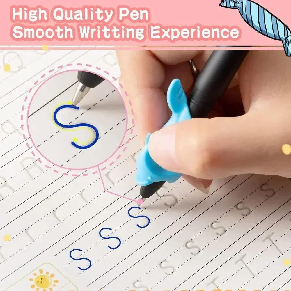 Children Writing Practice Book for Kids – Reusable Magic Copybook Set