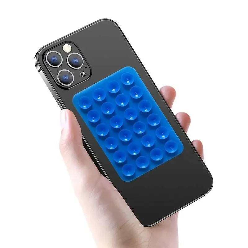 Pack of 3 Silicone Mobile Suction Pad – Strong Grip Anti-Slip Phone Holder (Reusable Stick Pad)