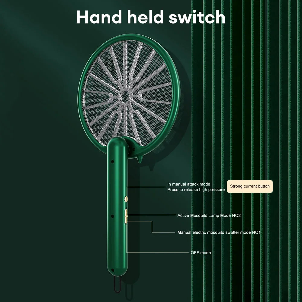 Foldable Mosquito Killer Racket with UV Light – Rechargeable Electric Swatter