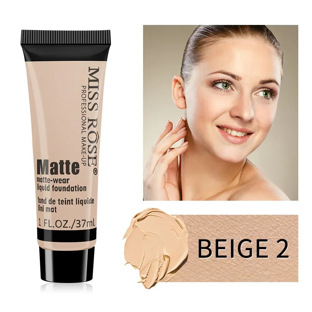 Miss Rose Matte Foundation – Long Lasting Full Coverage Liquid Foundation