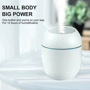 USB Humidifier Air Freshener – Quiet Mist Diffuser with LED Lights | Portable Room Moisturizer
