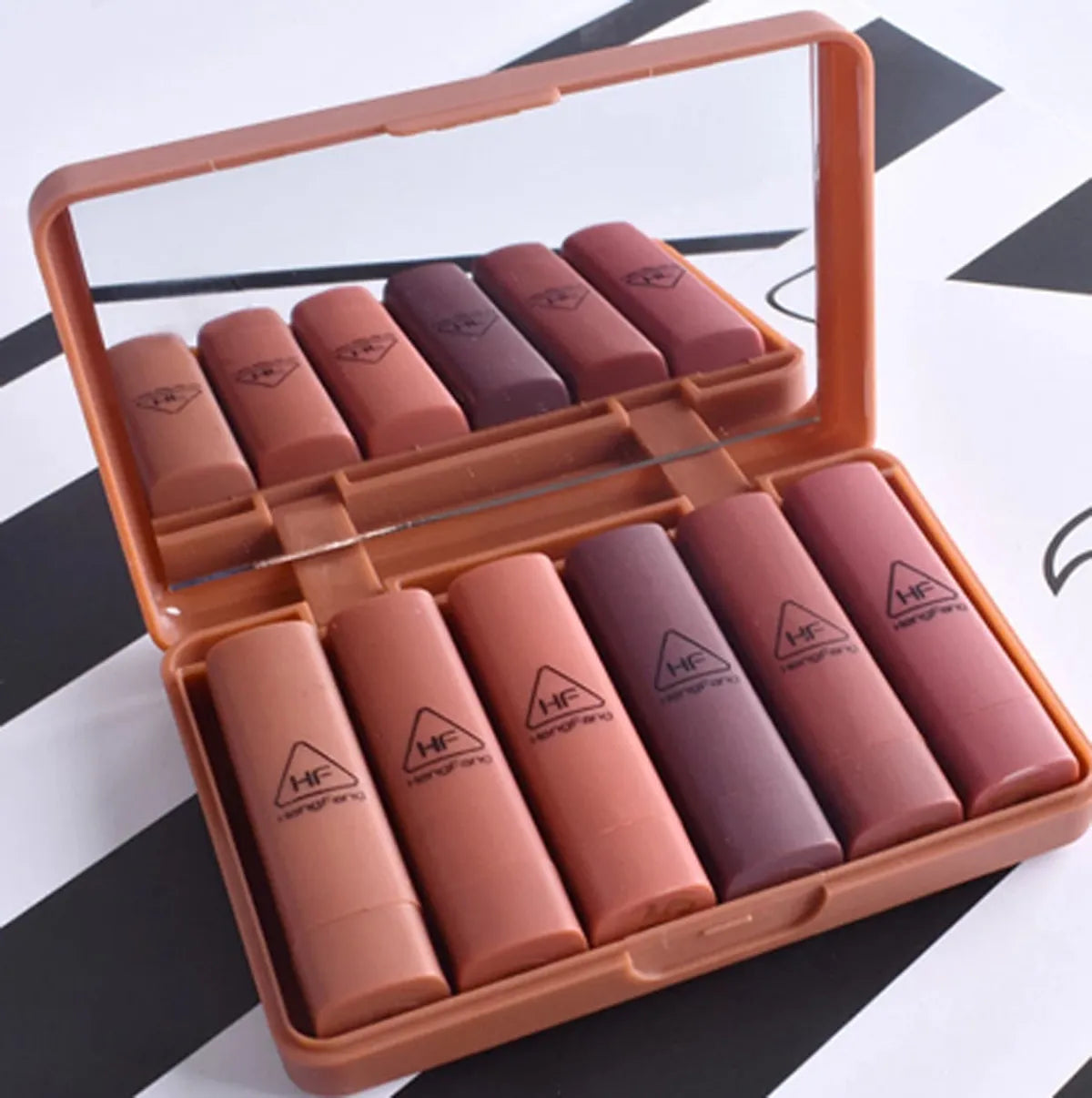 Heng Fang Mini Lipstick Set (6 Shades) – Matte Red & Nude Lipsticks Kit