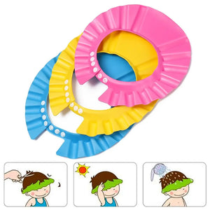 Pack of 2 Kids Shower Cap – Adjustable Baby Bath Shampoo Shield Hat