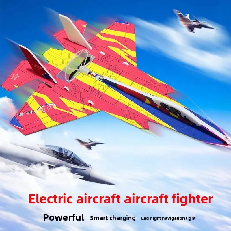 Electric Airplane Toy for Kids | LED Light Flying Glider Aircraft