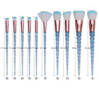 Glitter Pagoda 7pcs Makeup Brush Set – Crystal Handle Cosmetic Brushes Kit