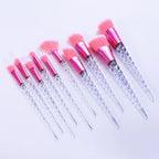 Glitter Pagoda 7pcs Makeup Brush Set – Crystal Handle Cosmetic Brushes Kit