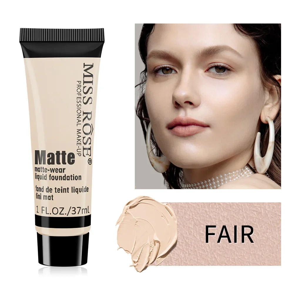Miss Rose Matte Foundation – Long Lasting Full Coverage Liquid Foundation