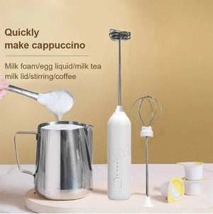 Rechargeable Coffee Beater – Electric Milk Frother | Double Loop