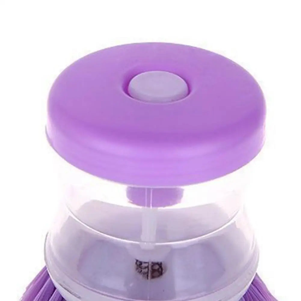 Pack of 2 Dish Cleaning Brush with Soap Dispenser – Automatic Liquid Dispensing Kitchen Scrubber