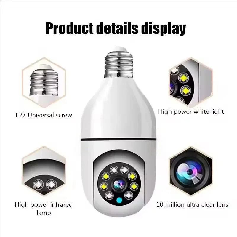 WiFi Bulb Camera 360° – HD Security Camera with Mobile App