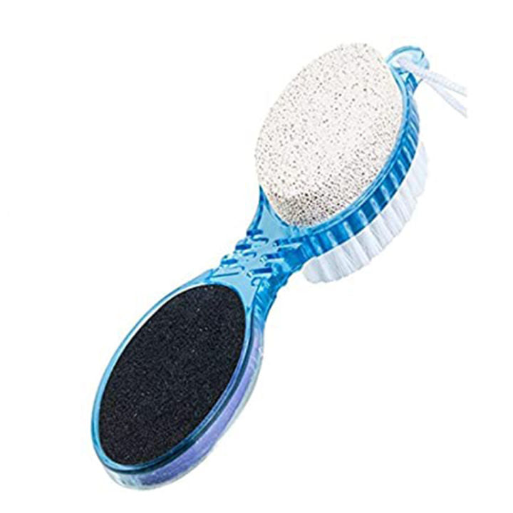 Pack of 2 – 4 in 1 Foot Scrubber | Pedicure Tool with Pumice, Brush, File & Buffer | Smooth Heels at Home