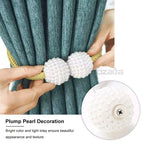 2 PCS Magnetic Pearl Curtain Buckle Tiebacks European Style Decorative Rings