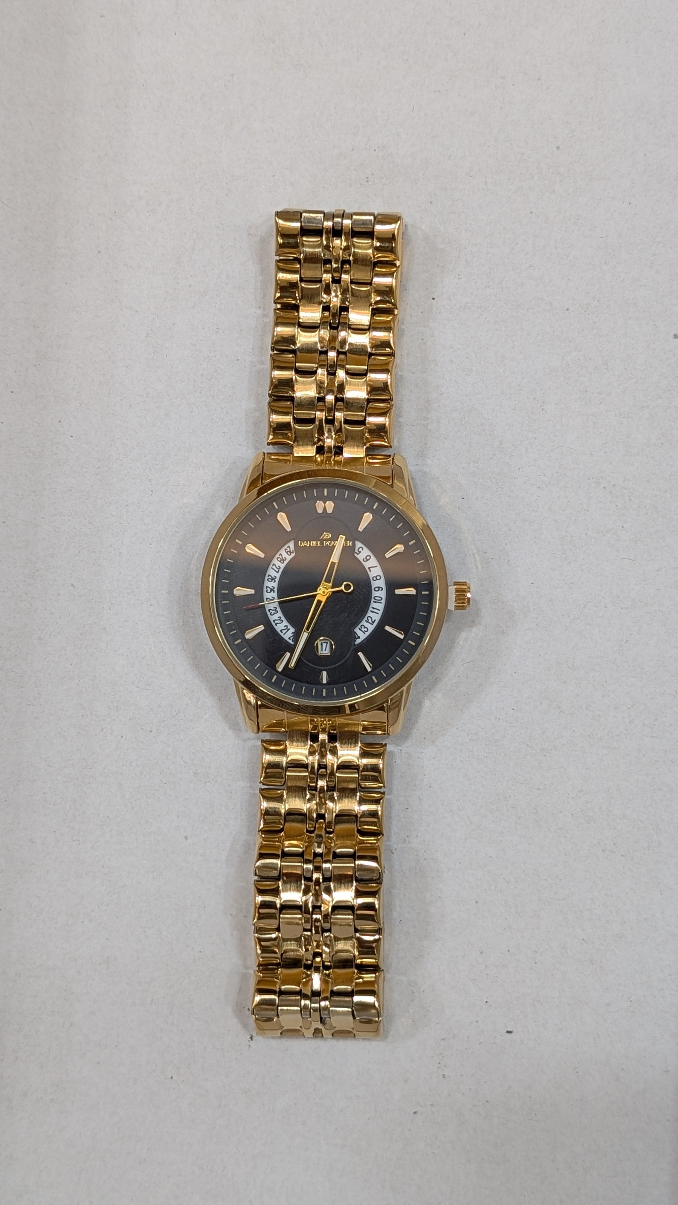 Danel Imperial Golden & Black Dial Men Watch