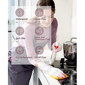Pack Of 4 Cleaning Gloves Kitchen Reusable Dish Washing PVC and Anti-slip Gloves Rs 899 (2 Pairs)