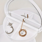 Heart Shape Double Layer Jewelry Organizer Storage Box For Women