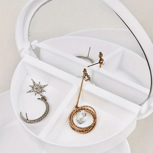 Heart Shape Double Layer Jewelry Organizer Storage Box For Women