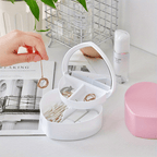 Heart Shape Double Layer Jewelry Organizer Storage Box For Women