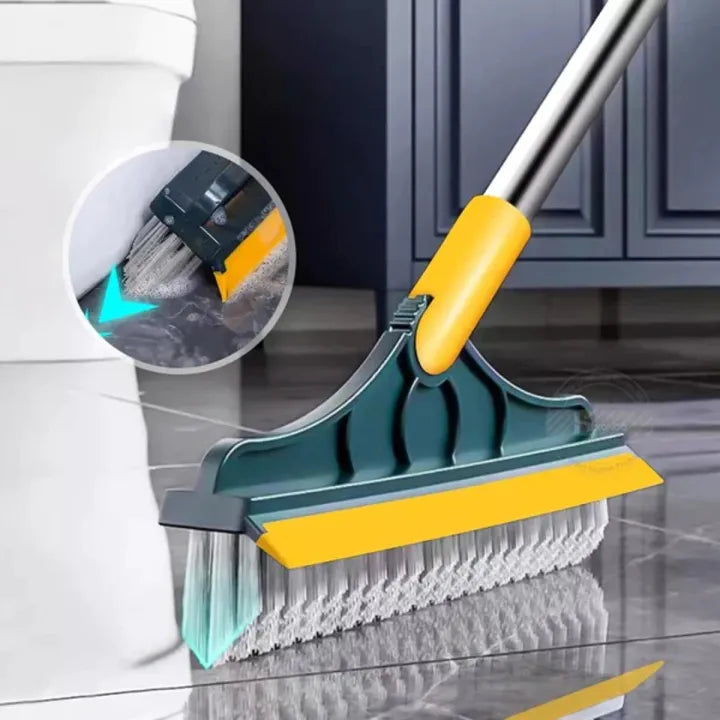 2 in 1 Cleaning Brush Floor Scrub Broom Wiper Scraper