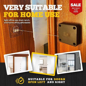 Portable Automatic Stainless Steel Door Closer Multifunctional Punch-Free Sensor Door Closer with Drawstring