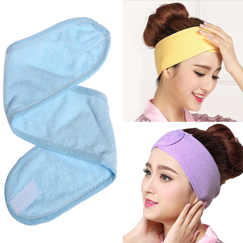 2Pcs Adjustable Soft Facial Head Band For Women