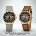 GearLine Dual Strap Gray & Brown Men Watch