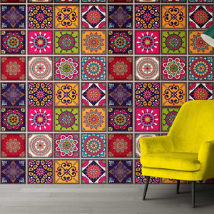 100Pcs Self-Adhesive Wall Tile Stickers