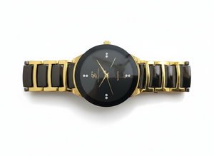 Centrix Chain Watch in Metallic Black with Golden/Silver Color Wrist Watch For Men