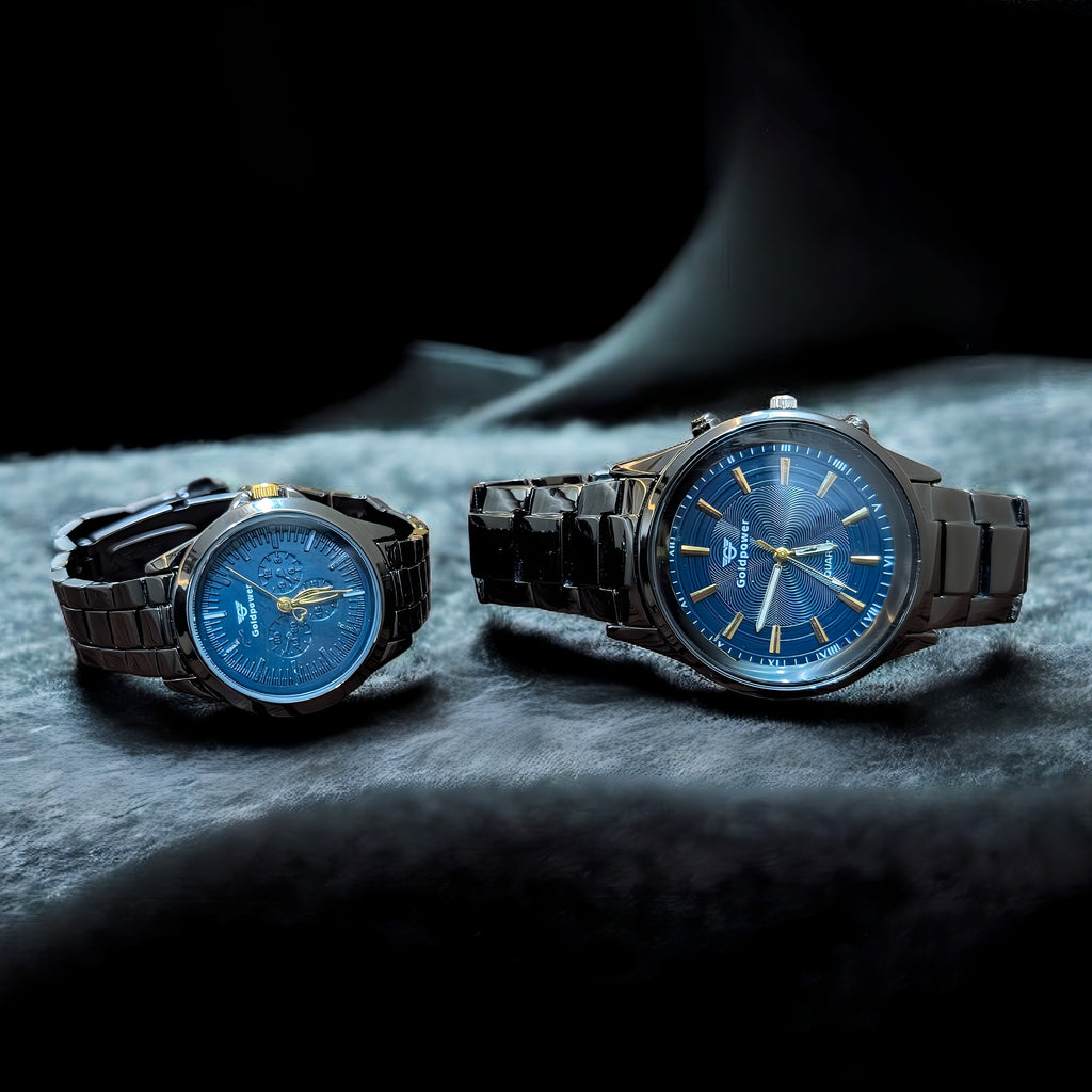 GoldenPower Eternal Blue – Couple Watches Set