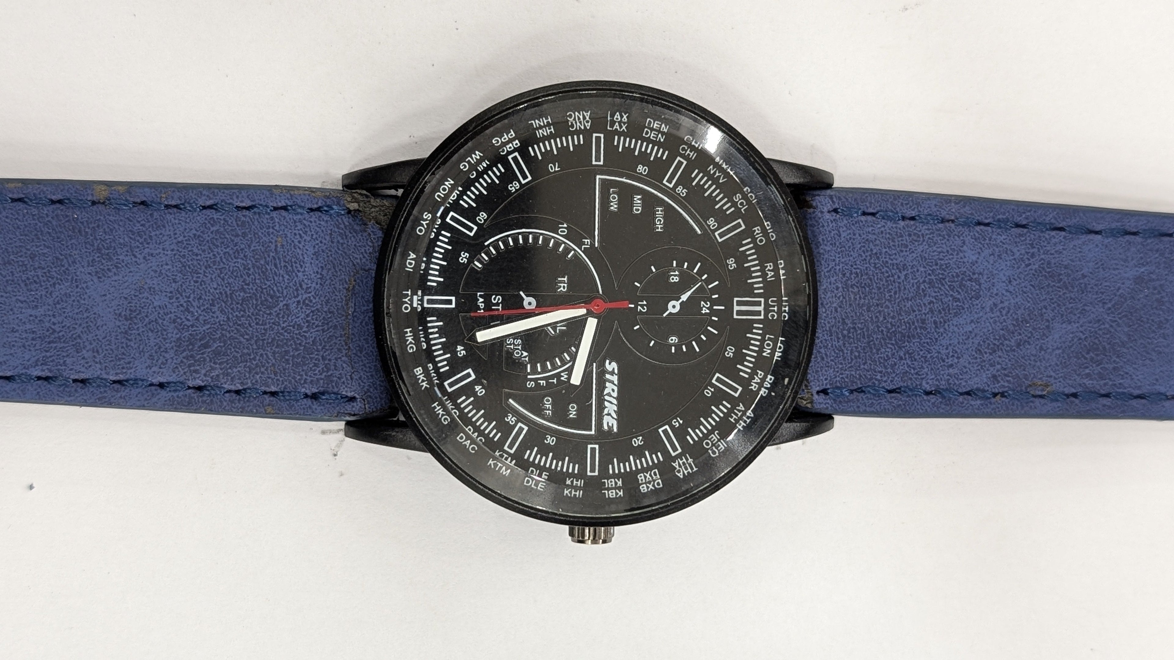 GearLine Dual Strap Gray & Blue Men Watch