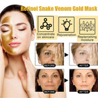 Anti-Aging Peel off Gold Face Mask Retinol Snake Venom Peptide for Blackheads and Pores Moisturizing