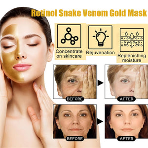 Anti-Aging Peel off Gold Face Mask Retinol Snake Venom Peptide for Blackheads and Pores Moisturizing