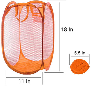 3 Mesh Popup Laundry Hamper Foldable & Portable Basket Organizer (3 Pcs)