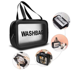 Clear Travel Toiletries Bag | Waterproof Cosmetic Makeup Wash Bag
