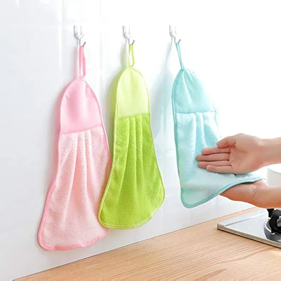 1Pc Hanging Microfiber Kitchen Hand Towel