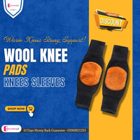2 Pcs Warm Wool Knee Pads Super Elastic Knees Sleeves Support Protector