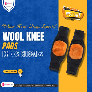 2 Pcs Warm Wool Knee Pads Super Elastic Knees Sleeves Support Protector