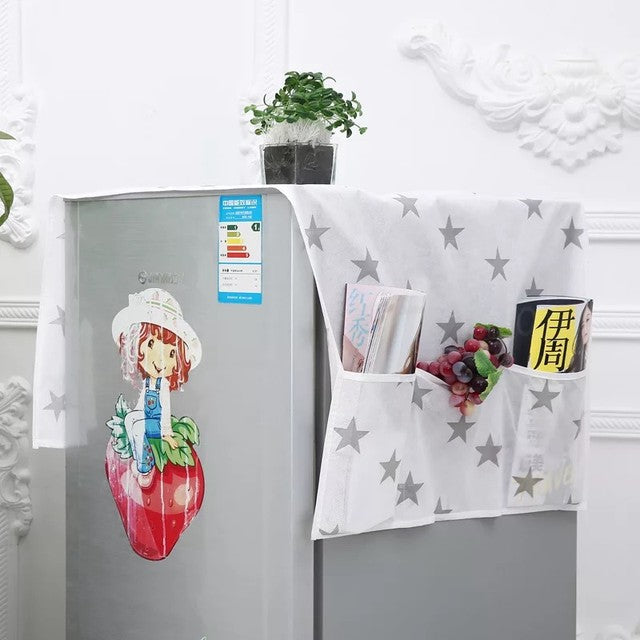 Fridge Cover Organizer with Side Pockets