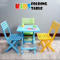 Plastic Foldable Chair and Table For Kid Use In Home and Outdoor