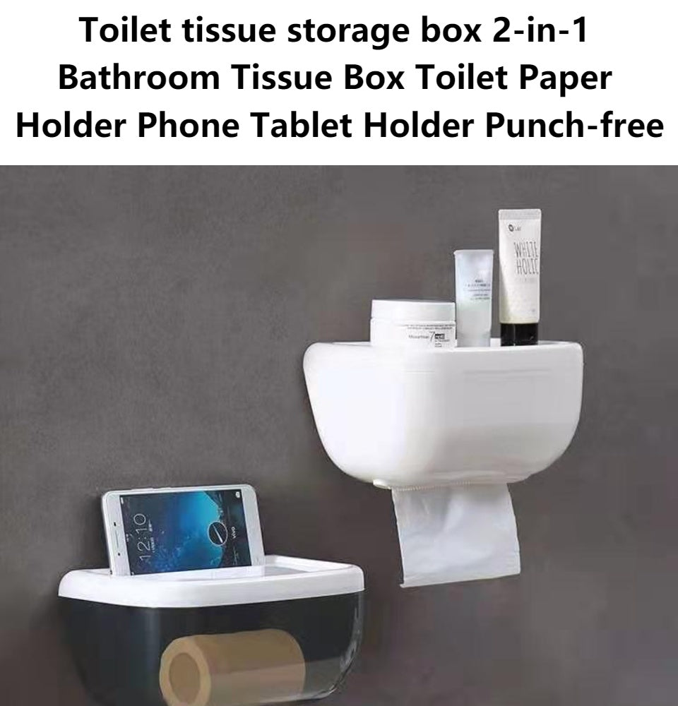 Waterproof Wall Mount Tissue Box Holder For Bathroom, Toilet and Kitchen