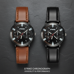 GearLine Dual Strap Black & Brown Men Watch