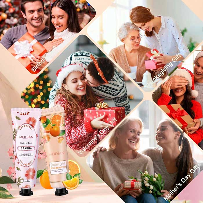 Pack Of 5 Meidian Fruit Extract Moisturizing Perfumed Hand Cream Set