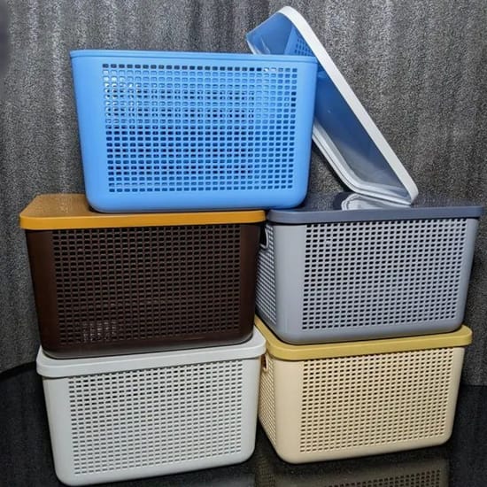 Deluxe Storage Basket With Lid